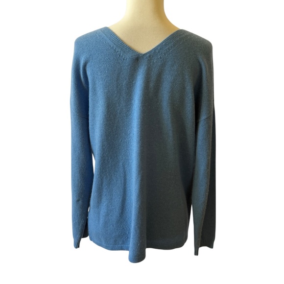 J MCLAUGHLIN ARYA CASHMERE SWEATER V NECK V BACK DROP SHOULDER LUXURY MODERN S - Picture 5 of 9